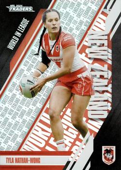 2024 NRL Traders Titanium - World In League Parallel #WLP44 Tyla Nathan-Wong Front